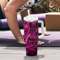 Aotearoa Maori Hei Tiki Tumbler With Handle Mawhero Kowhaiwhai Puhoro Motif LT9 - Polynesian Pride