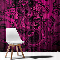Aotearoa Maori Hei Tiki Window Curtain Mawhero Kowhaiwhai Puhoro Motif LT9 - Polynesian Pride
