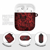 Aotearoa Maori Hei Tiki AirPods Case Whero Kowhaiwhai Puhoro Motif LT9 - Polynesian Pride