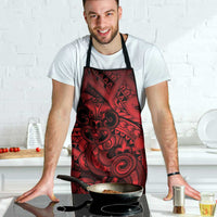 Aotearoa Maori Hei Tiki Apron Whero Kowhaiwhai Puhoro Motif