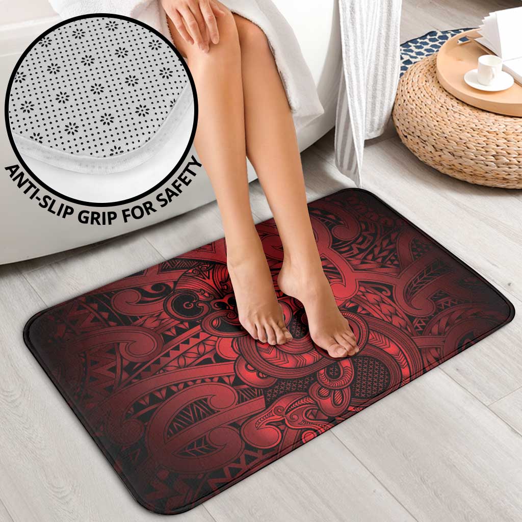 Aotearoa Maori Hei Tiki Bathroom Set Whero Kowhaiwhai Puhoro Motif LT9 - Polynesian Pride