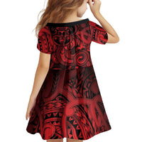 Aotearoa Maori Hei Tiki Family Matching Mermaid Dress and Hawaiian Shirt Whero Kowhaiwhai Puhoro Motif LT9 - Polynesian Pride