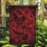 Aotearoa Maori Hei Tiki Garden Flag Whero Kowhaiwhai Puhoro Motif