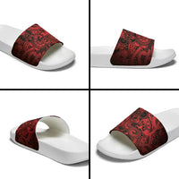 Aotearoa Maori Hei Tiki Slide Sandals Whero Kowhaiwhai Puhoro Motif LT9 - Polynesian Pride