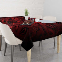 Aotearoa Maori Hei Tiki Tablecloth Whero Kowhaiwhai Puhoro Motif LT9 - Polynesian Pride