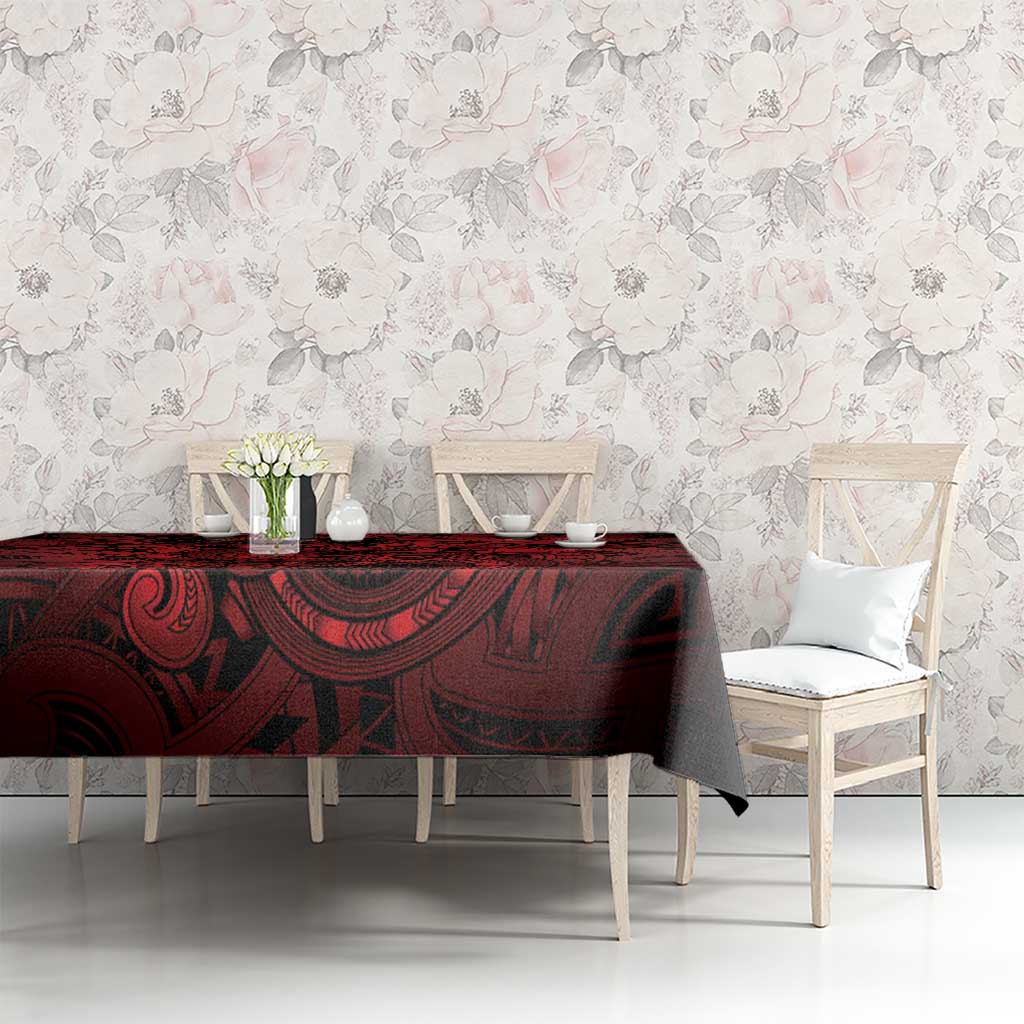 Aotearoa Maori Hei Tiki Tablecloth Whero Kowhaiwhai Puhoro Motif LT9 - Polynesian Pride