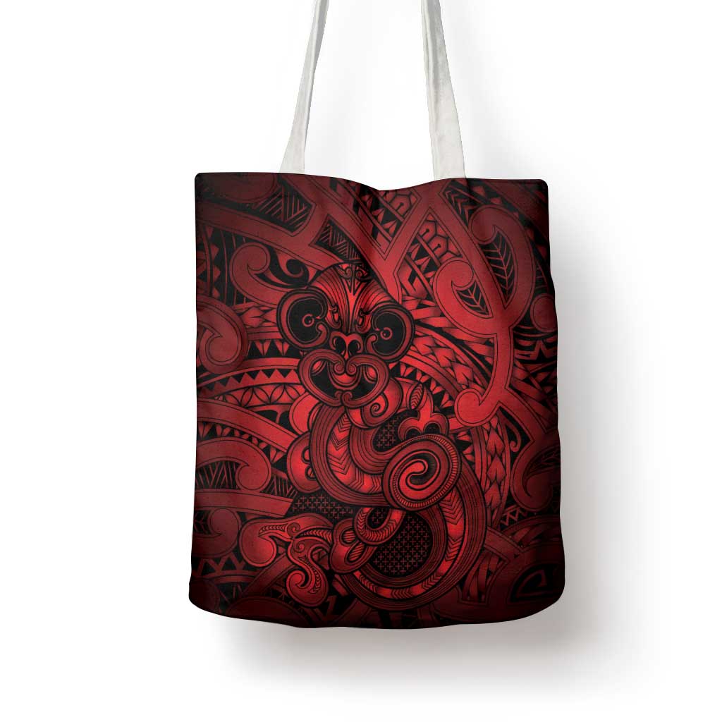 Aotearoa Maori Hei Tiki Tote Bag Whero Kowhaiwhai Puhoro Motif LT9 - Polynesian Pride