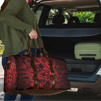 Aotearoa Maori Hei Tiki Travel Bag Whero Kowhaiwhai Puhoro Motif LT9 - Polynesian Pride