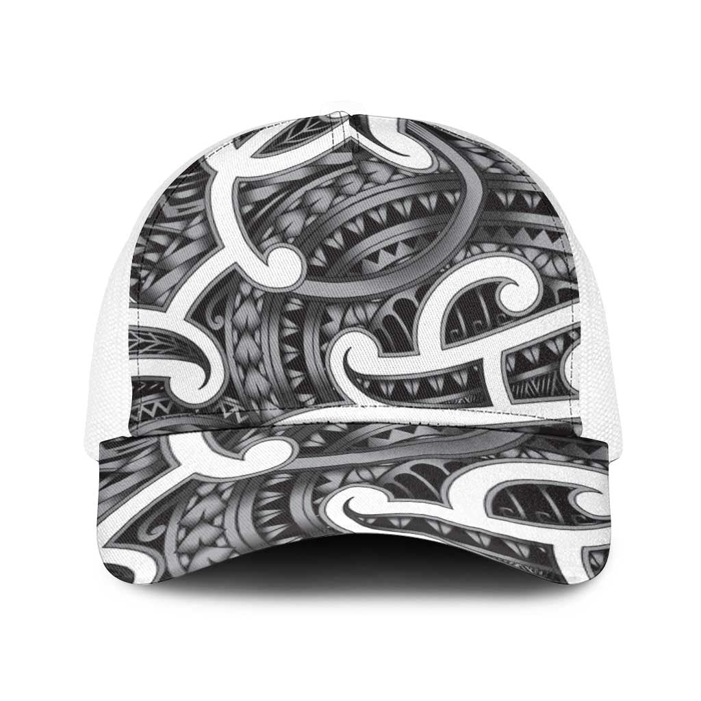 Aotearoa Maori Kowhaiwhai Baseball Net Cap Kiwikiwi Puhoro and Patiki