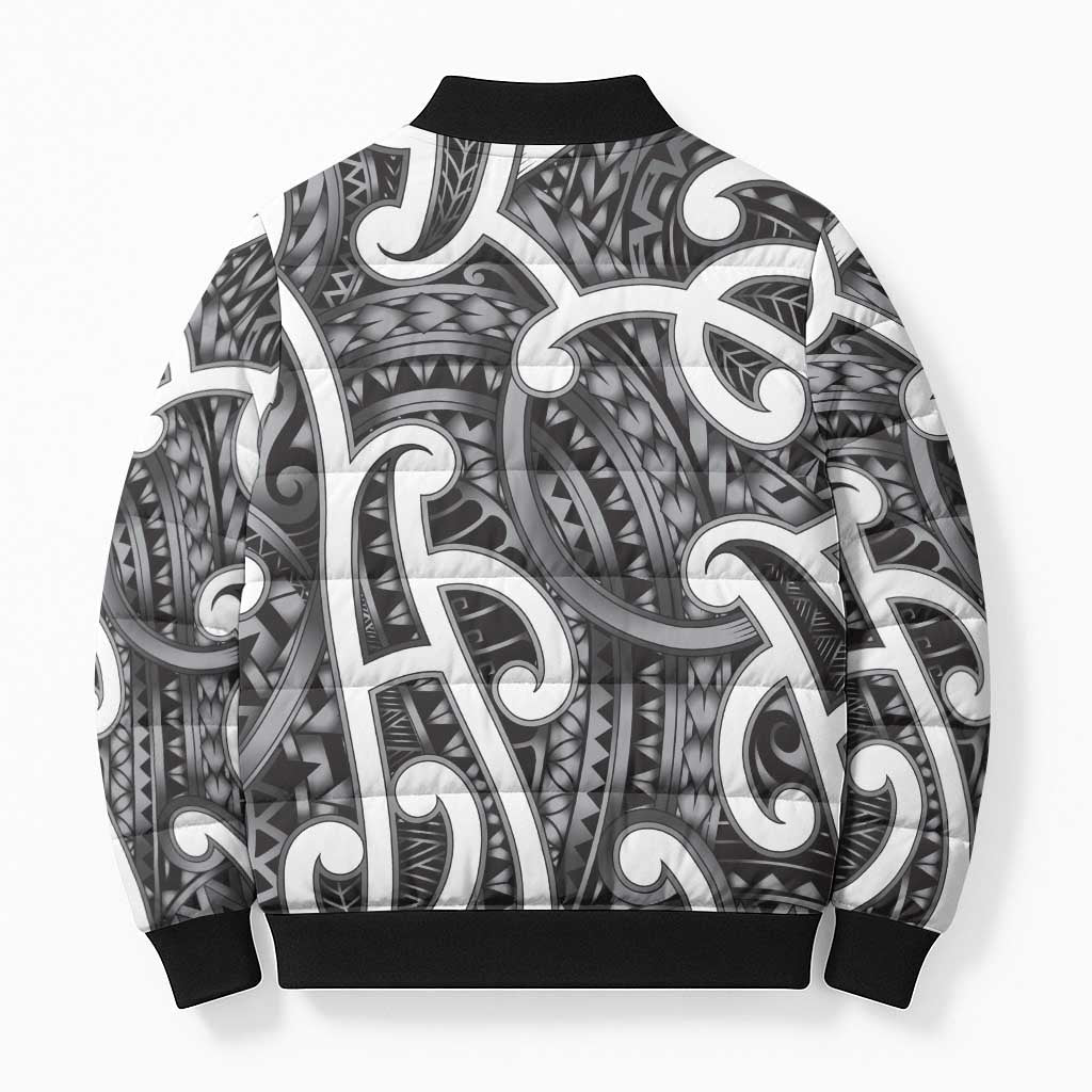 Aotearoa Maori Kowhaiwhai Bomber Puffer Jacket Kiwikiwi Puhoro and Patiki LT9 - Polynesian Pride
