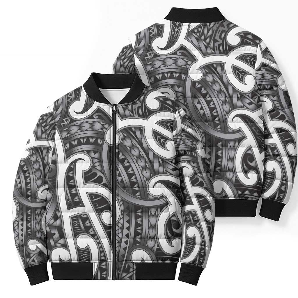 Aotearoa Maori Kowhaiwhai Bomber Puffer Jacket Kiwikiwi Puhoro and Patiki LT9 - Polynesian Pride
