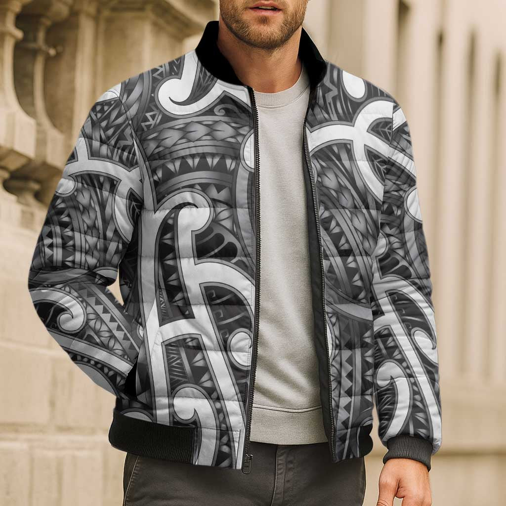 Aotearoa Maori Kowhaiwhai Bomber Puffer Jacket Kiwikiwi Puhoro and Patiki LT9 - Polynesian Pride