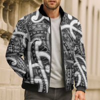 Aotearoa Maori Kowhaiwhai Bomber Puffer Jacket Kiwikiwi Puhoro and Patiki LT9 - Polynesian Pride