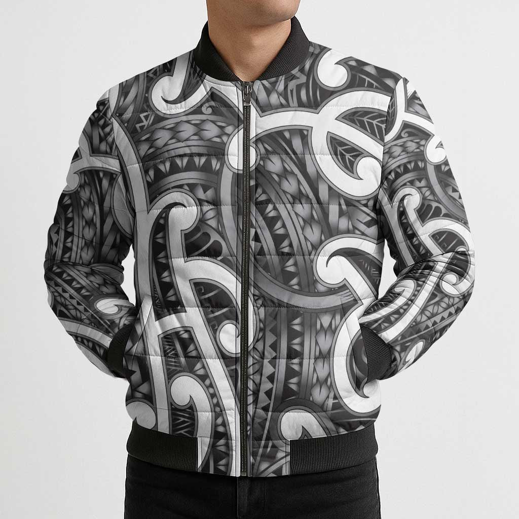 Aotearoa Maori Kowhaiwhai Bomber Puffer Jacket Kiwikiwi Puhoro and Patiki LT9 - Polynesian Pride