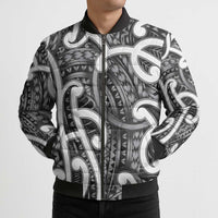 Aotearoa Maori Kowhaiwhai Bomber Puffer Jacket Kiwikiwi Puhoro and Patiki LT9 - Polynesian Pride
