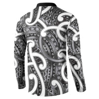 Aotearoa Maori Kowhaiwhai Button Sweatshirt Kiwikiwi Puhoro and Patiki