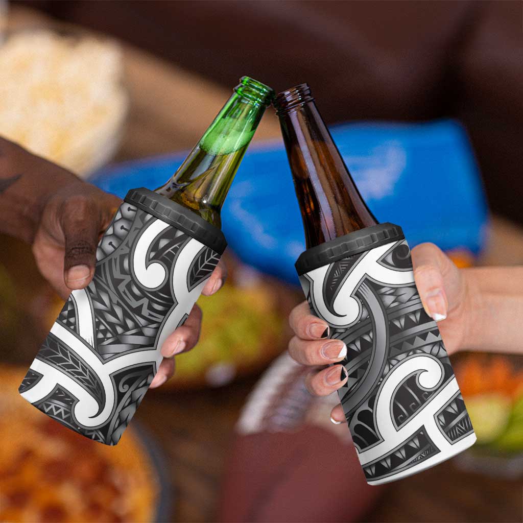 Aotearoa Maori Kowhaiwhai 4 in 1 Can Cooler Tumbler Kiwikiwi Puhoro and Patiki LT9 - Polynesian Pride