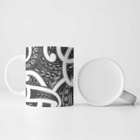 Aotearoa Maori Kowhaiwhai Ceramic Mug Kiwikiwi Puhoro and Patiki
