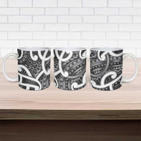 Aotearoa Maori Kowhaiwhai Ceramic Mug Kiwikiwi Puhoro and Patiki