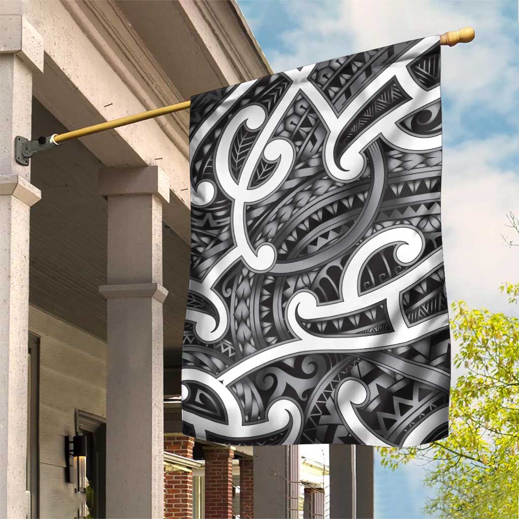 Aotearoa Maori Kowhaiwhai Garden Flag Kiwikiwi Puhoro and Patiki