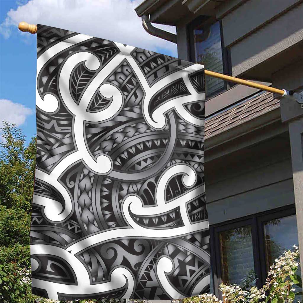 Aotearoa Maori Kowhaiwhai Garden Flag Kiwikiwi Puhoro and Patiki