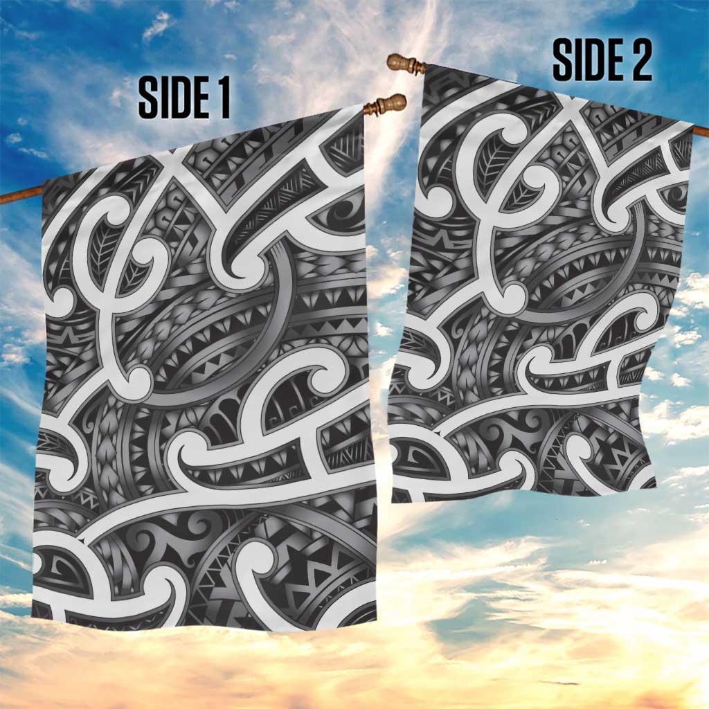 Aotearoa Maori Kowhaiwhai Garden Flag Kiwikiwi Puhoro and Patiki