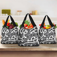 Aotearoa Maori Kowhaiwhai Grocery Bag Kiwikiwi Puhoro and Patiki