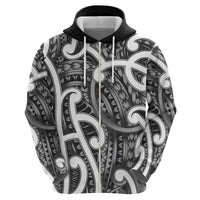 Aotearoa Maori Kowhaiwhai Hoodie Kiwikiwi Puhoro and Patiki