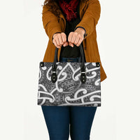 Aotearoa Maori Kowhaiwhai Leather Bag Kiwikiwi Puhoro and Patiki LT9 - Polynesian Pride