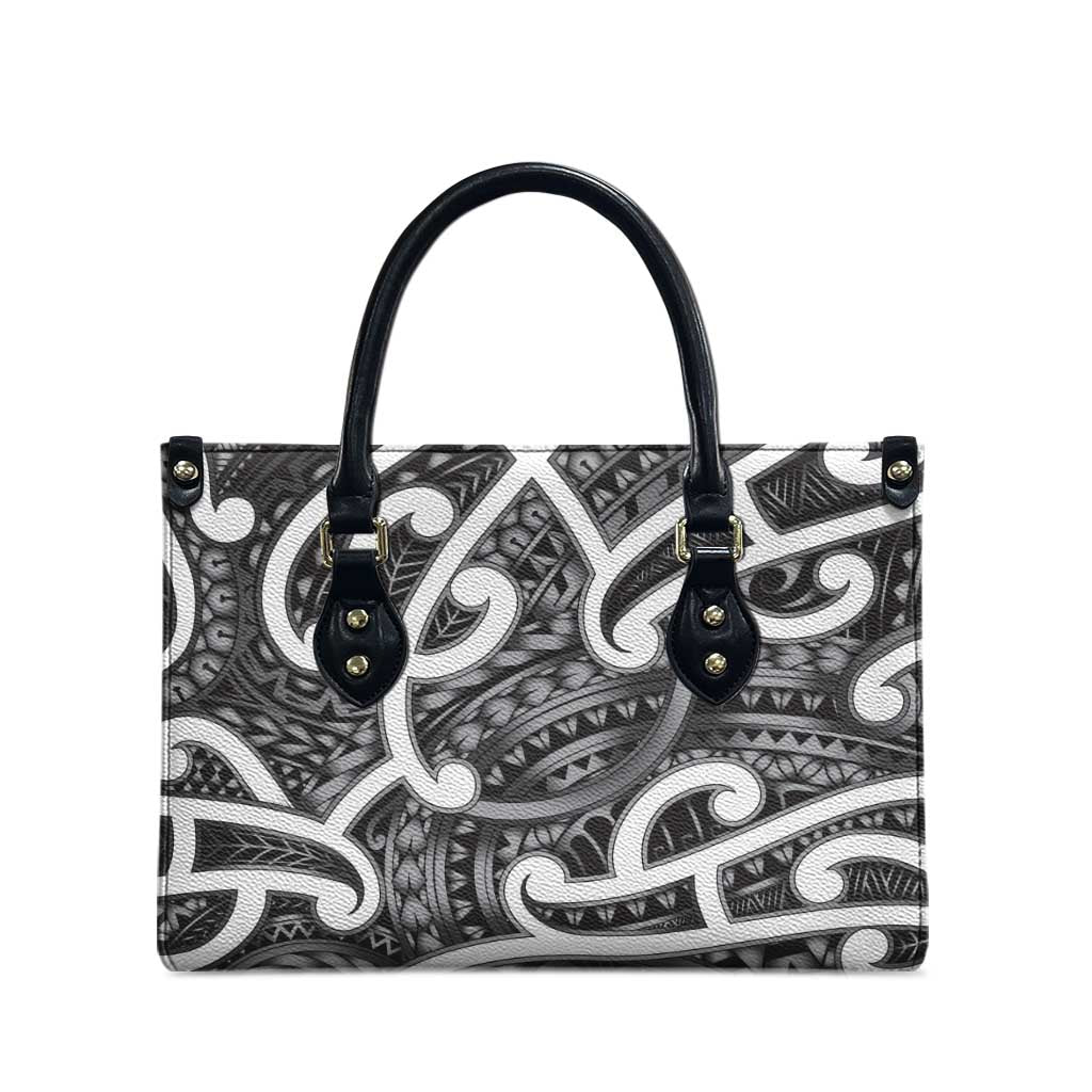 Aotearoa Maori Kowhaiwhai Leather Bag Kiwikiwi Puhoro and Patiki LT9 - Polynesian Pride