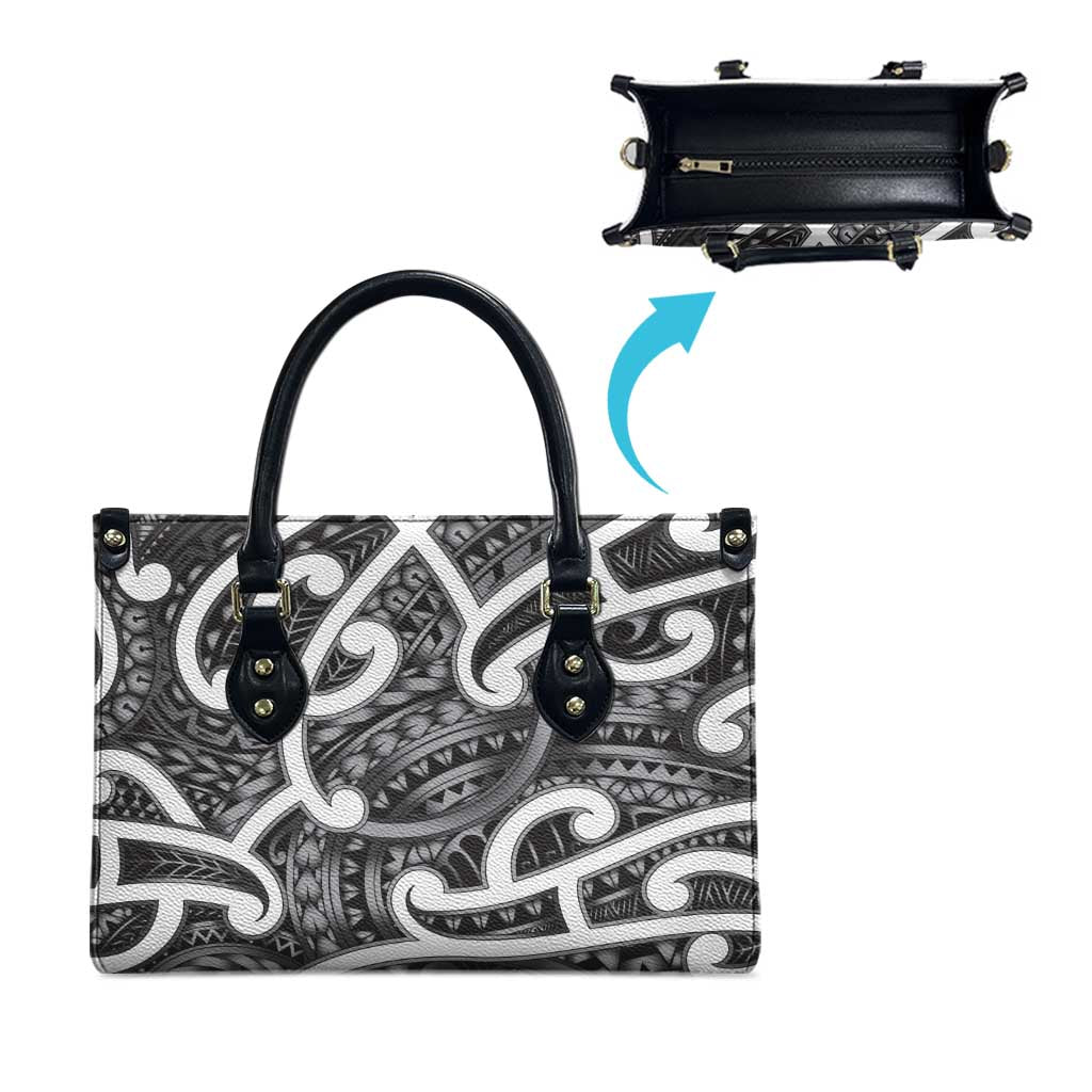 Aotearoa Maori Kowhaiwhai Leather Bag Kiwikiwi Puhoro and Patiki LT9 - Polynesian Pride