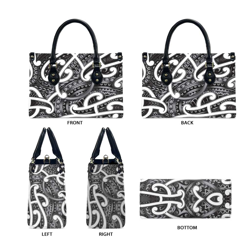 Aotearoa Maori Kowhaiwhai Leather Bag Kiwikiwi Puhoro and Patiki LT9 - Polynesian Pride