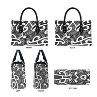 Aotearoa Maori Kowhaiwhai Leather Bag Kiwikiwi Puhoro and Patiki LT9 - Polynesian Pride