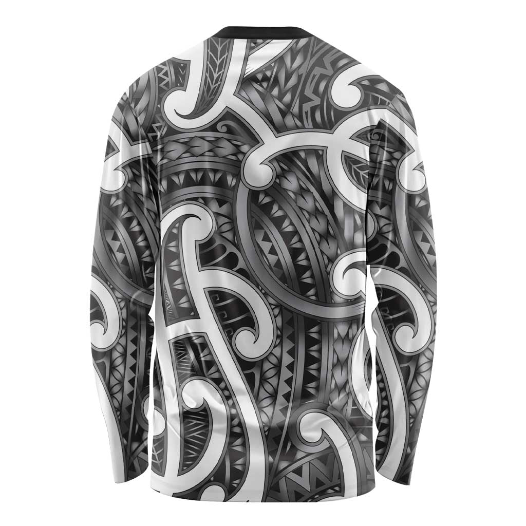 Aotearoa Maori Kowhaiwhai Long Sleeve Shirt Kiwikiwi Puhoro and Patiki