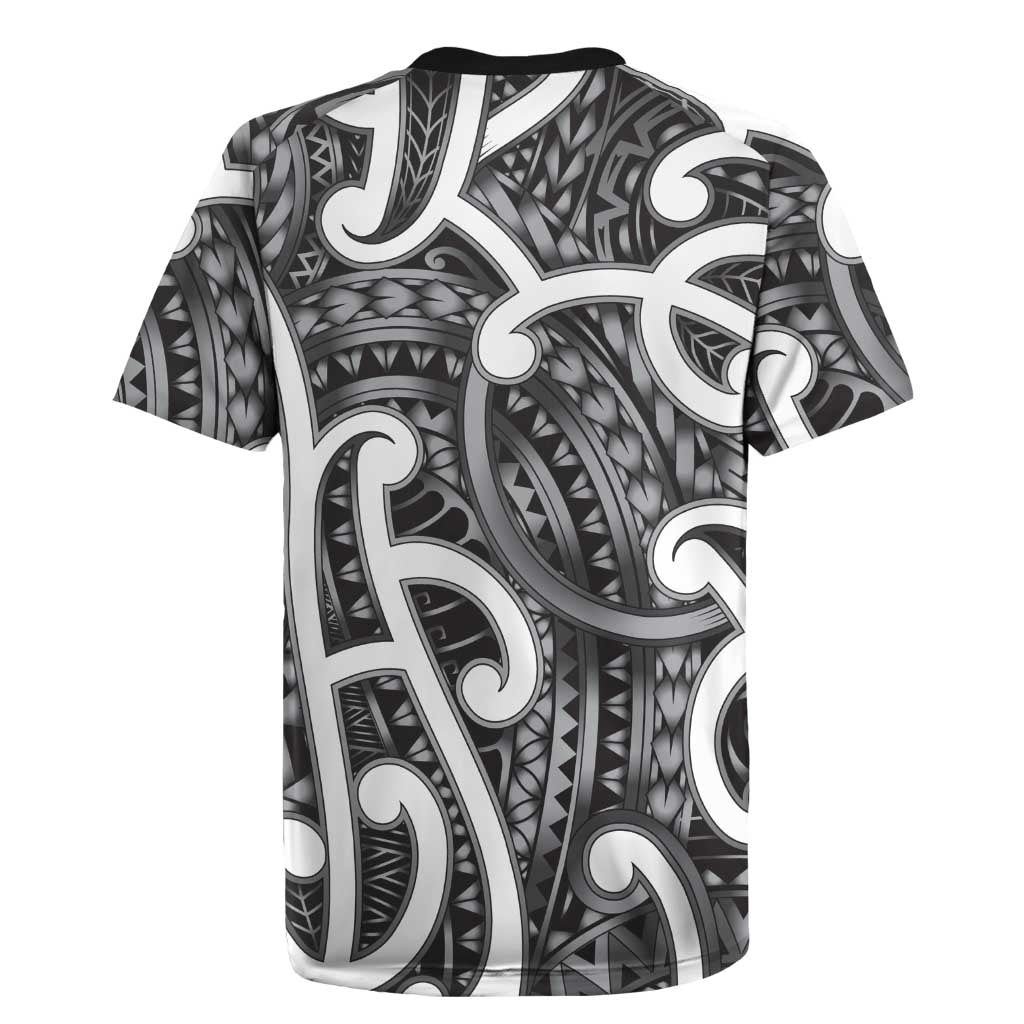 Aotearoa Maori Kowhaiwhai Rugby Jersey Kiwikiwi Puhoro and Patiki LT9 - Polynesian Pride