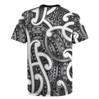 Aotearoa Maori Kowhaiwhai Rugby Jersey Kiwikiwi Puhoro and Patiki LT9 - Polynesian Pride