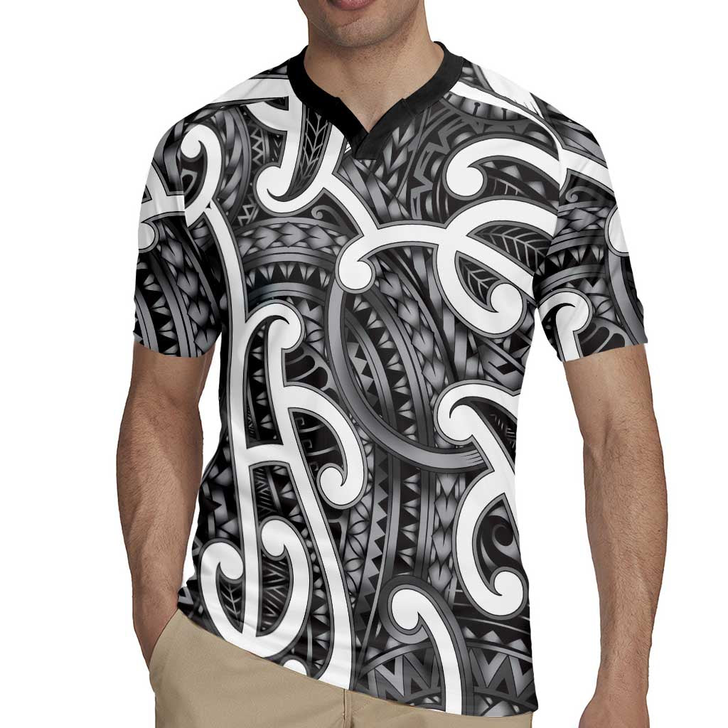 Aotearoa Maori Kowhaiwhai Rugby Jersey Kiwikiwi Puhoro and Patiki LT9 - Polynesian Pride
