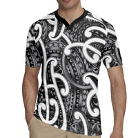 Aotearoa Maori Kowhaiwhai Rugby Jersey Kiwikiwi Puhoro and Patiki LT9 - Polynesian Pride