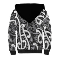 Aotearoa Maori Kowhaiwhai Sherpa Hoodie Kiwikiwi Puhoro and Patiki LT9 - Polynesian Pride