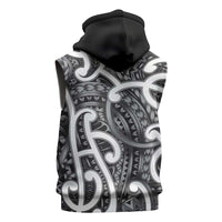 Aotearoa Maori Kowhaiwhai Sleeveless Hoodie Kiwikiwi Puhoro and Patiki LT9 - Polynesian Pride