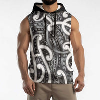 Aotearoa Maori Kowhaiwhai Sleeveless Hoodie Kiwikiwi Puhoro and Patiki LT9 - Polynesian Pride