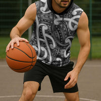 Aotearoa Maori Kowhaiwhai Sleeveless Hoodie Kiwikiwi Puhoro and Patiki LT9 - Polynesian Pride