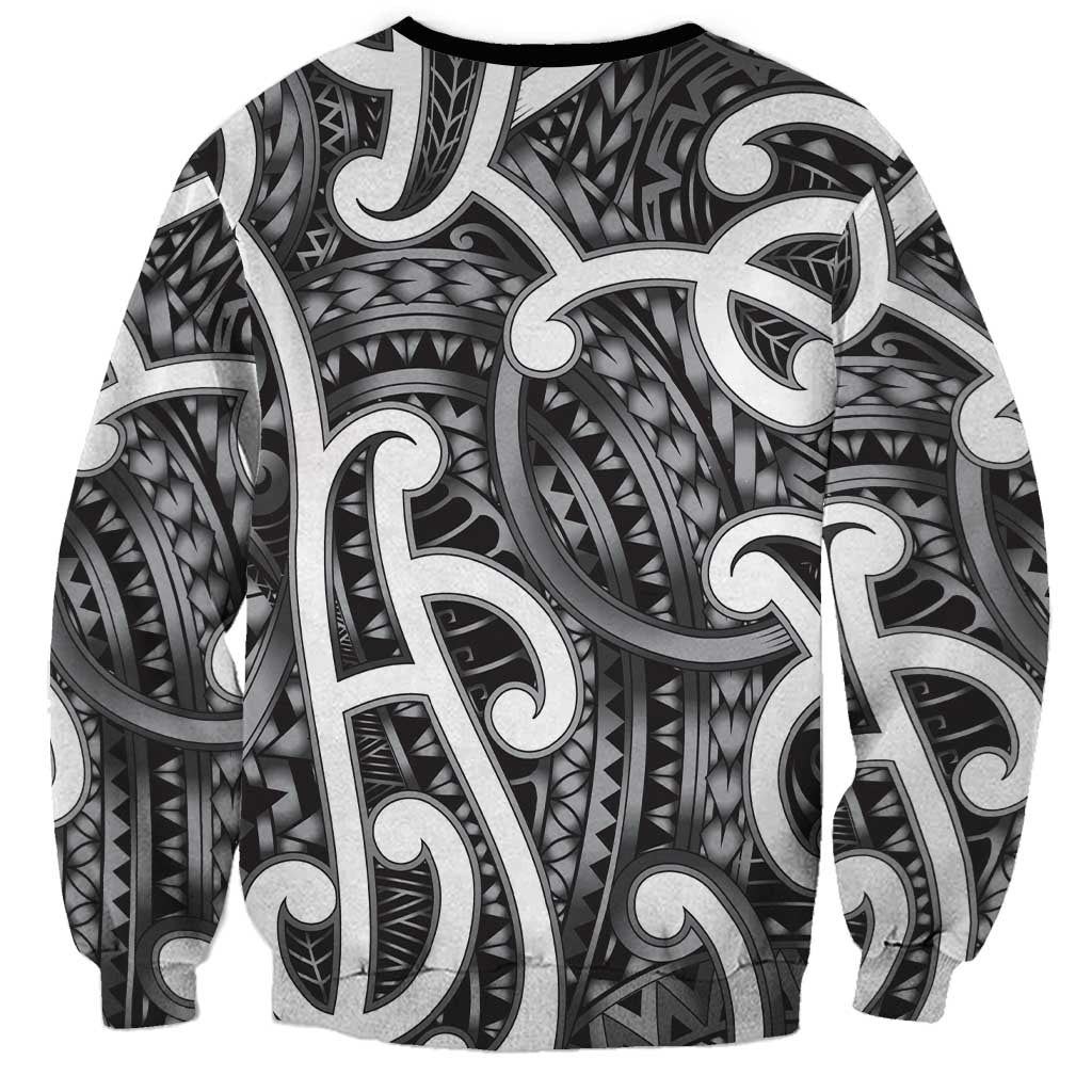 Aotearoa Maori Kowhaiwhai Sweatshirt Kiwikiwi Puhoro and Patiki