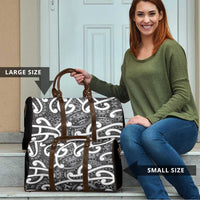 Aotearoa Maori Kowhaiwhai Travel Bag Kiwikiwi Puhoro and Patiki