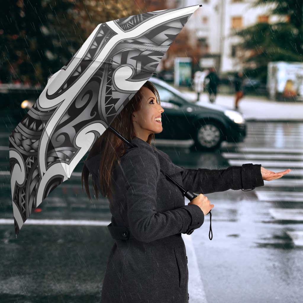 Aotearoa Maori Kowhaiwhai Umbrella Kiwikiwi Puhoro and Patiki