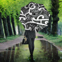 Aotearoa Maori Kowhaiwhai Umbrella Kiwikiwi Puhoro and Patiki