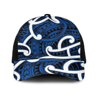 Aotearoa Maori Kowhaiwhai Baseball Net Cap Kikorangi Puhoro and Patiki