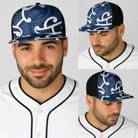 Aotearoa Maori Kowhaiwhai Baseball Net Cap Kikorangi Puhoro and Patiki