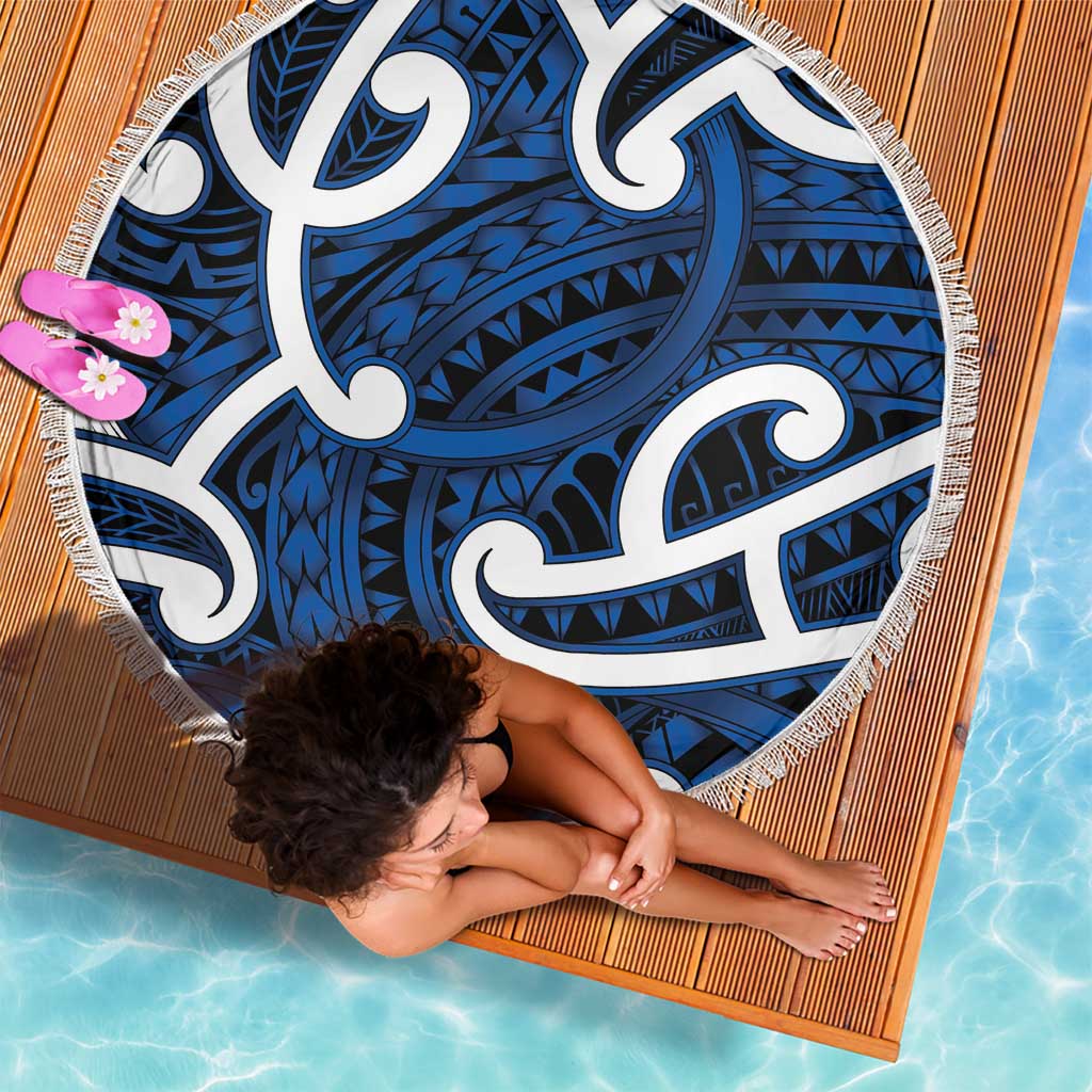 Aotearoa Maori Kowhaiwhai Beach Blanket Kikorangi Puhoro and Patiki LT9 - Polynesian Pride