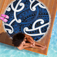 Aotearoa Maori Kowhaiwhai Beach Blanket Kikorangi Puhoro and Patiki LT9 - Polynesian Pride